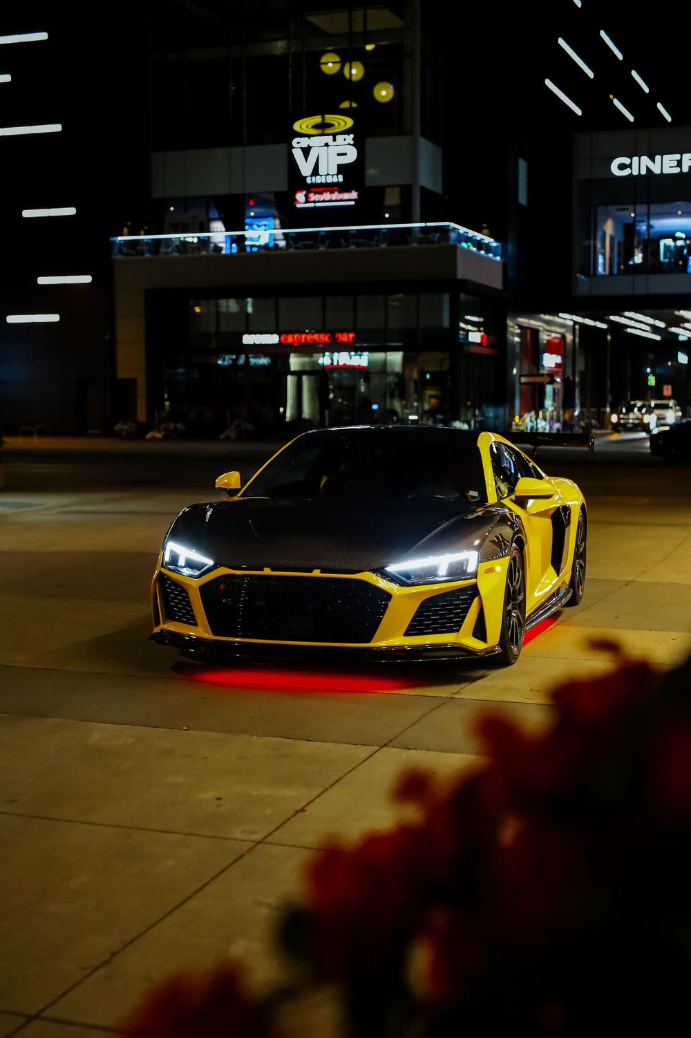 Audi R8 à noite